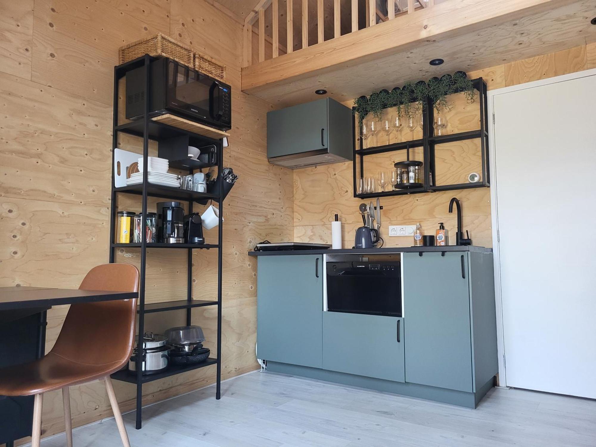 Luxe, sfeervol en ruimtelijk tiny house in het pittoreske Biggekerke Eksteriør bilde